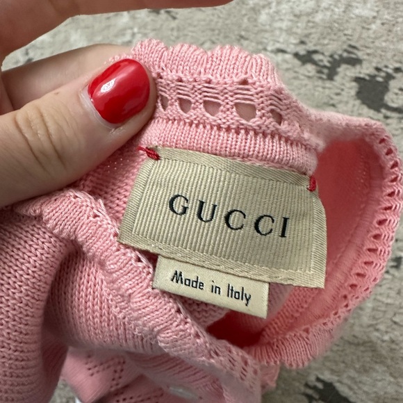 Gucci Pink Crochet Sweater Dress Size 3 Years RARE - Picture 4 of 4